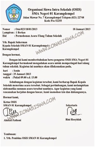 NICA'S: Contoh-Contoh Surat