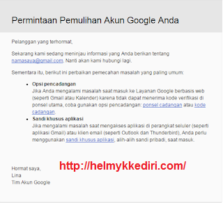 Cara mengembalikan akun google yang dihack1 Cara mengembalikan akun google yang dihack1