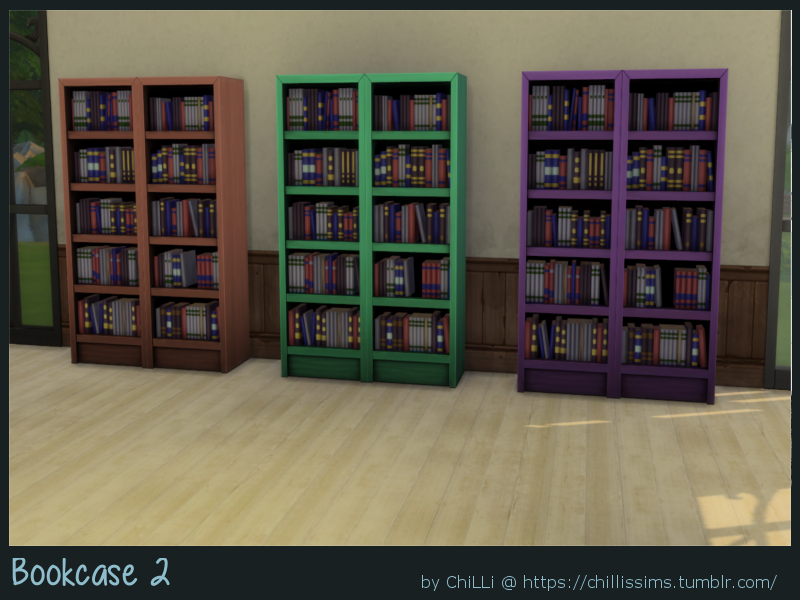 Sims 4 CC's The Best Bookcase2 by ChiLLis Sims