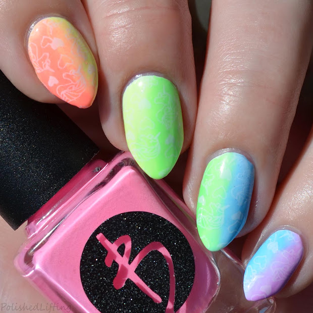 tropical unicorn nail art feat