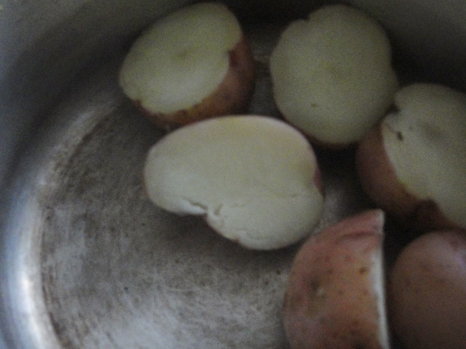 Pressure cooked potatoes