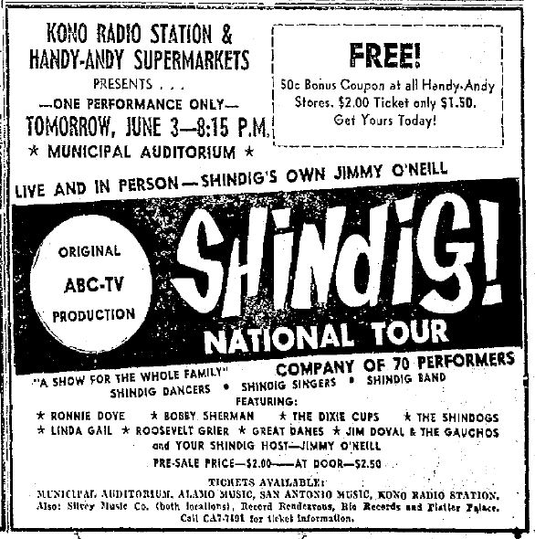 A Rock n' Roll Historian: SHINDIG Tour 1965