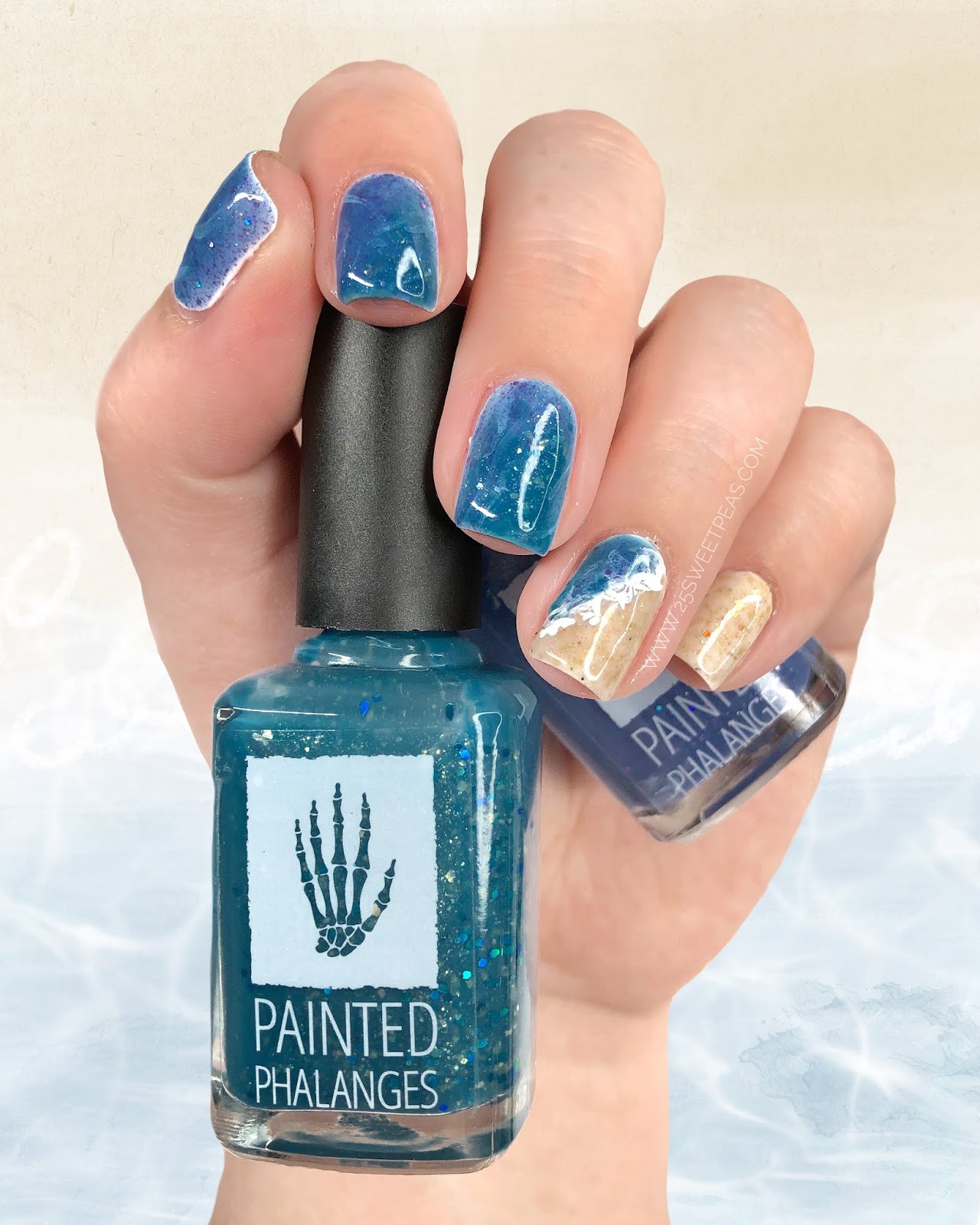 Ocean Nail Art Earth Day Challenge Day 1 — 25 Sweetpeas