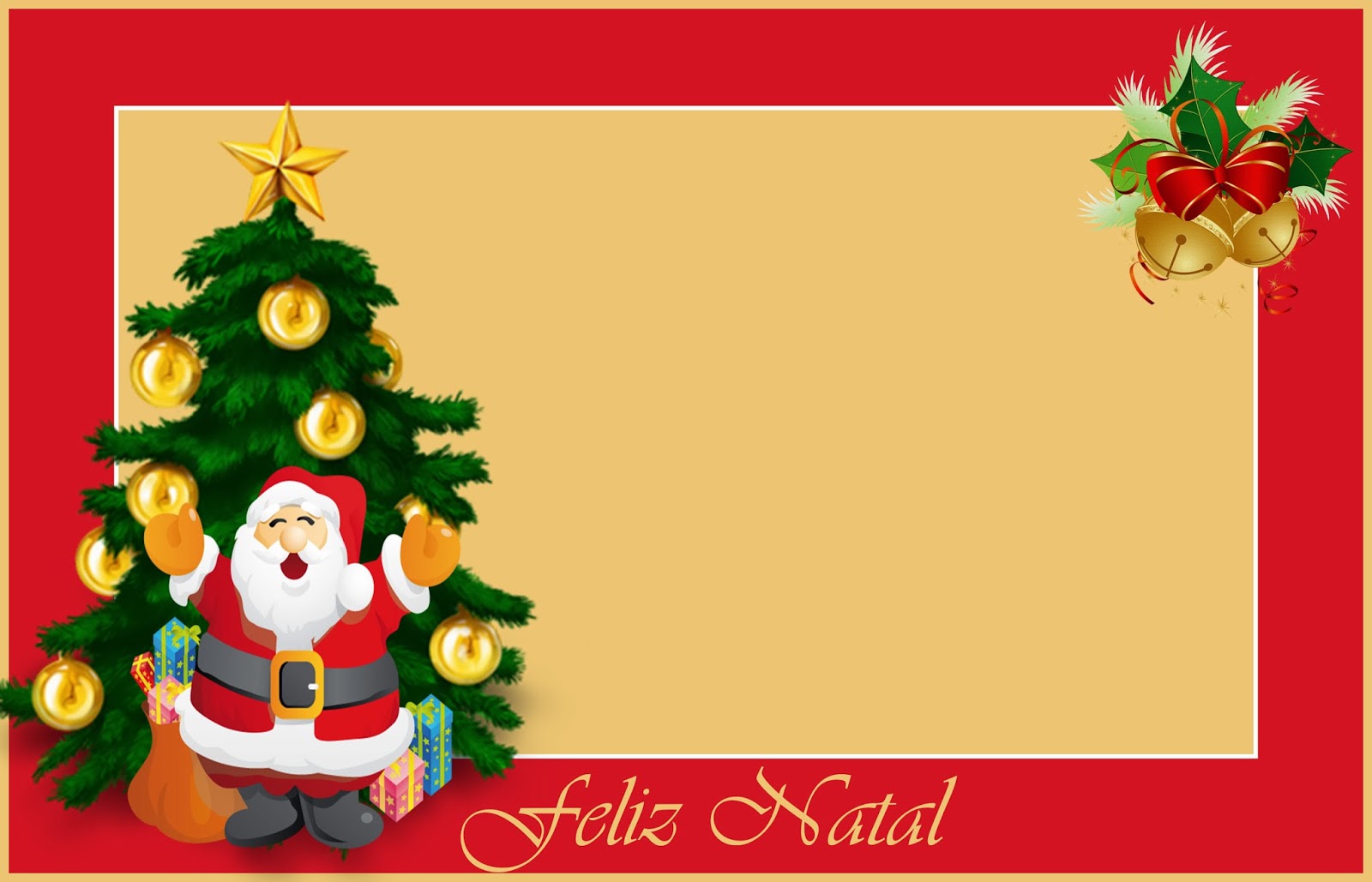 Moldura PNG Cartão de Feliz Natal - Imagem Legal