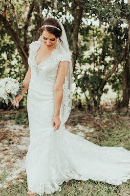 bride in wedding gown