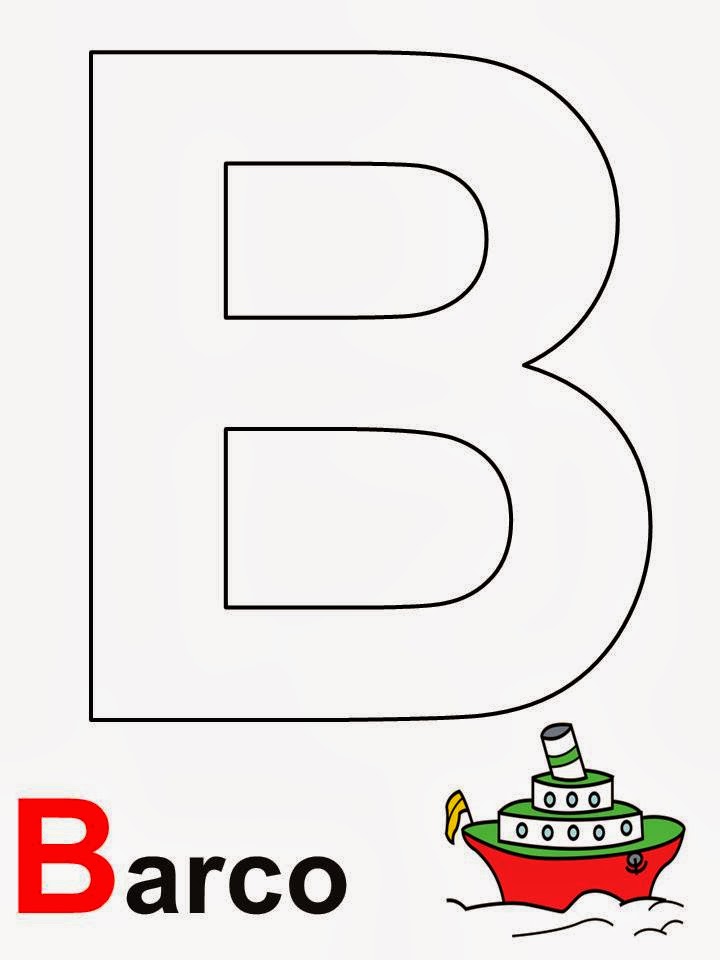 Alfabeto letra B Barco