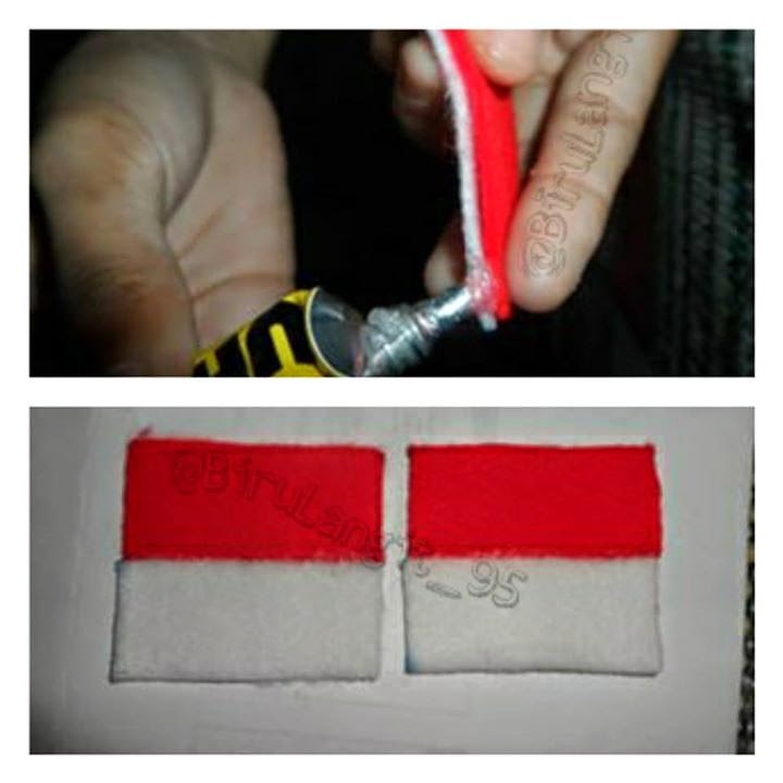  Cara  Membuat  Kerajinan  Flanel  Bendera Indonesia BiruLangit95