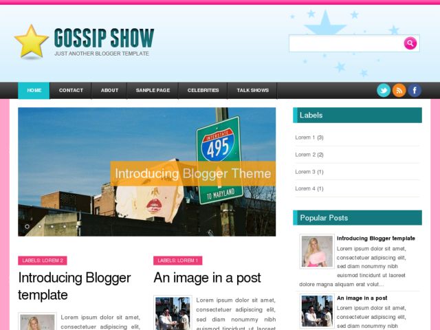 Gossip Show Blogger Template