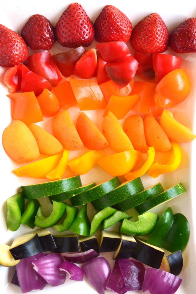 Grilled Rainbow Fruit and Vegetable Kebabs The Nutritionist Reviews