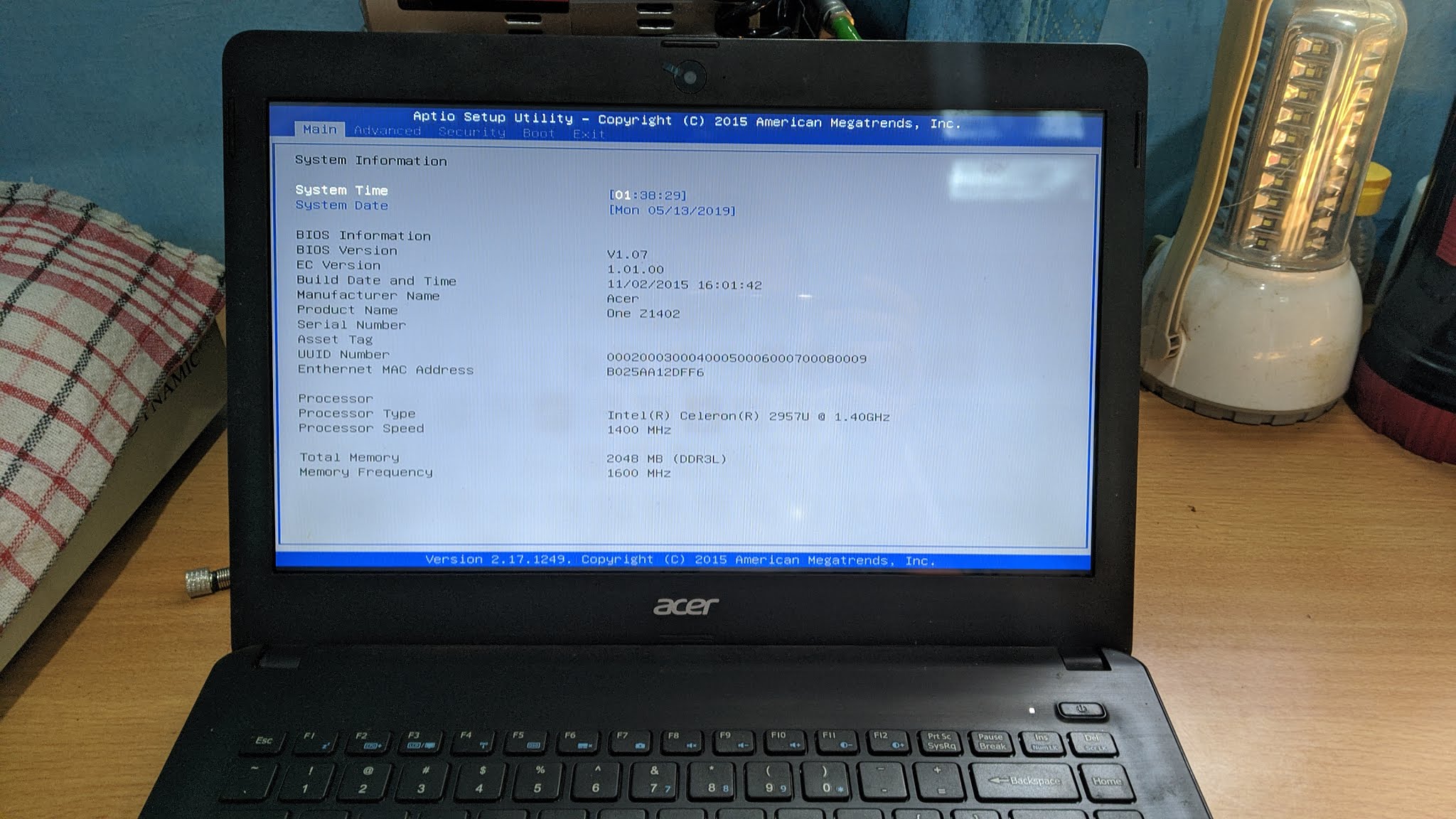 Войти в биос на ноутбуке асер. BIOS Acer Aspire. Биос 1.07 Acer. BIOS на ноутбуке Acer. Acer войти в биос на ноутбуке.