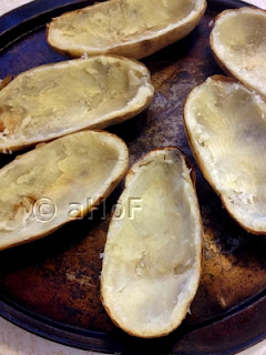 baked potatoes, making twice baked potatoes