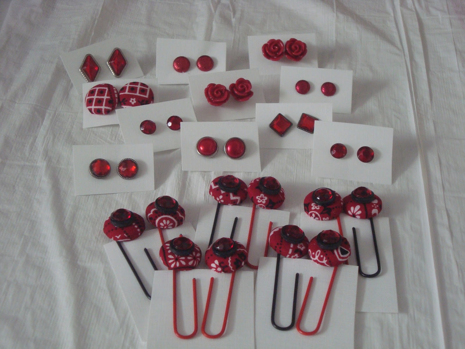 Decorated Paper Clips and Earrings
