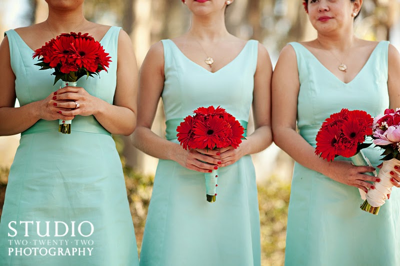 Mint green and red wedding Clearance