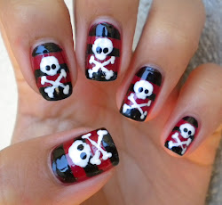 pirate nails nail things smile pretty shefinds makeup funky crazy always enlarge designs skull paint