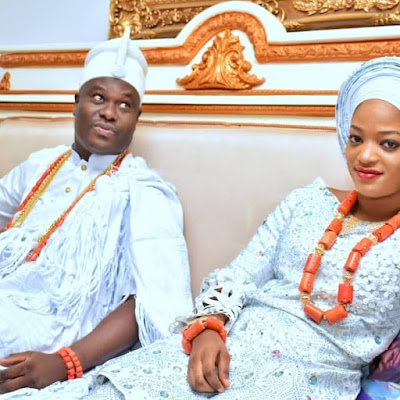 Photos Ooni of Ife Oba Ogunwusi takes new wife prophetess Naomi Shilekunola