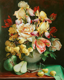 clásico-realismo-arreglos-florales-pinturas bodegones-clasicos-flores
