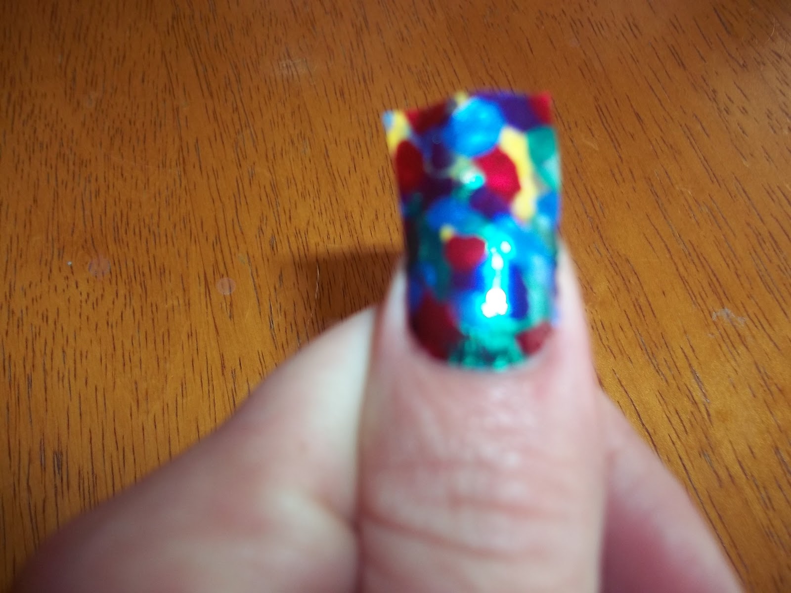 DIY Plastic Wrap nail art