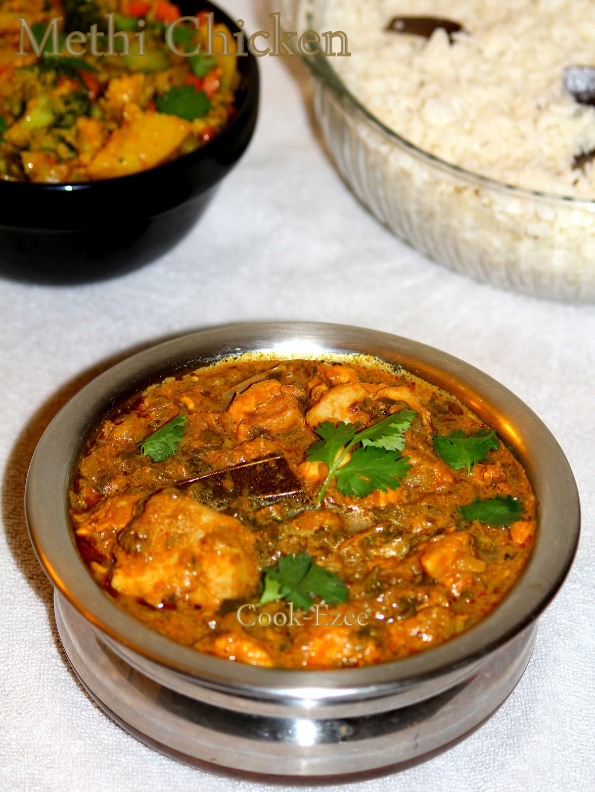 COOKEZEE Methi Murgh/Methi Chicken/Chicken with Fenugreek leaves