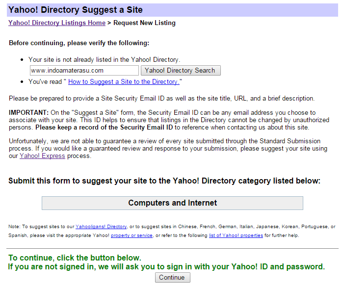 Yahoo! Directory 4
