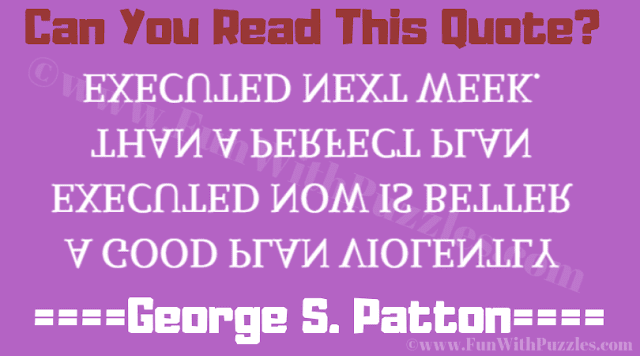 This is the picture puzzle in which your challenge is to read the text which is turned upside down.