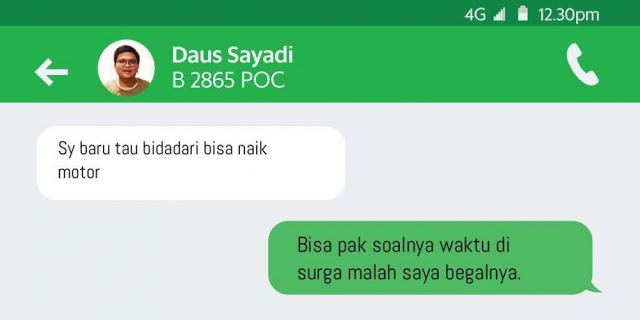 Pikiran Ngeres Jangan Baca, Chat Kocak Driver Ojol yang Bikin Gagal Fokus Pikiran Ngeres Jangan Baca, Chat Kocak Driver Ojol yang Bikin Gagal Fokus