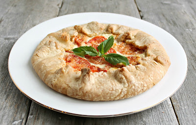 Tomato, Goat Cheese and Basil Galette