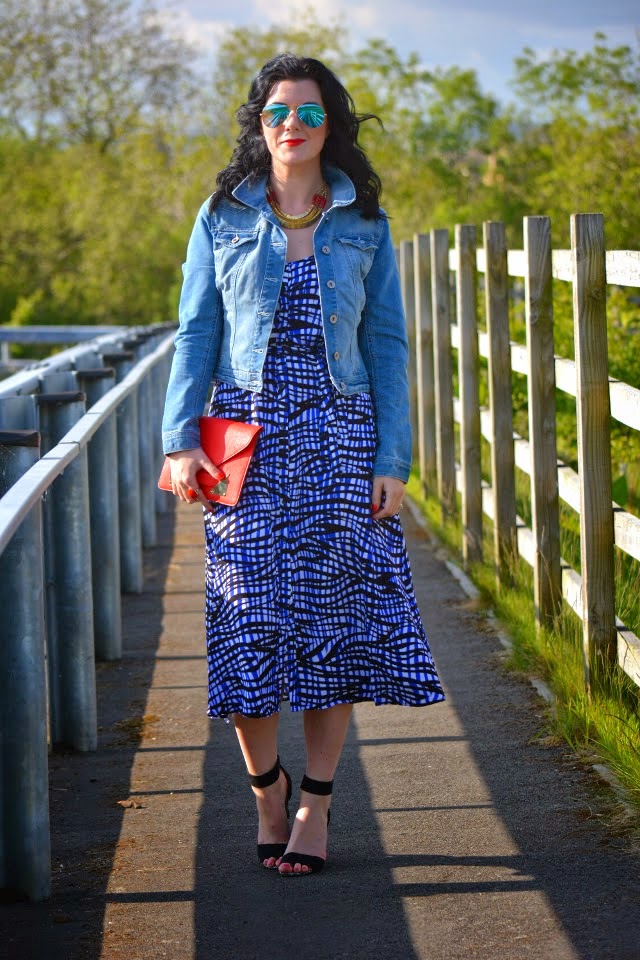 warehouse paisley flippy dress