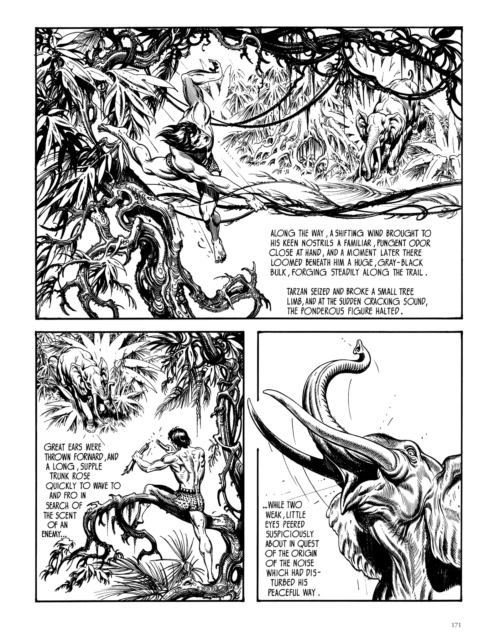 Read online Edgar Rice Burroughs' Tarzan: Burne Hogarth's Lord of the Jungle comic -  Issue # TPB - 170