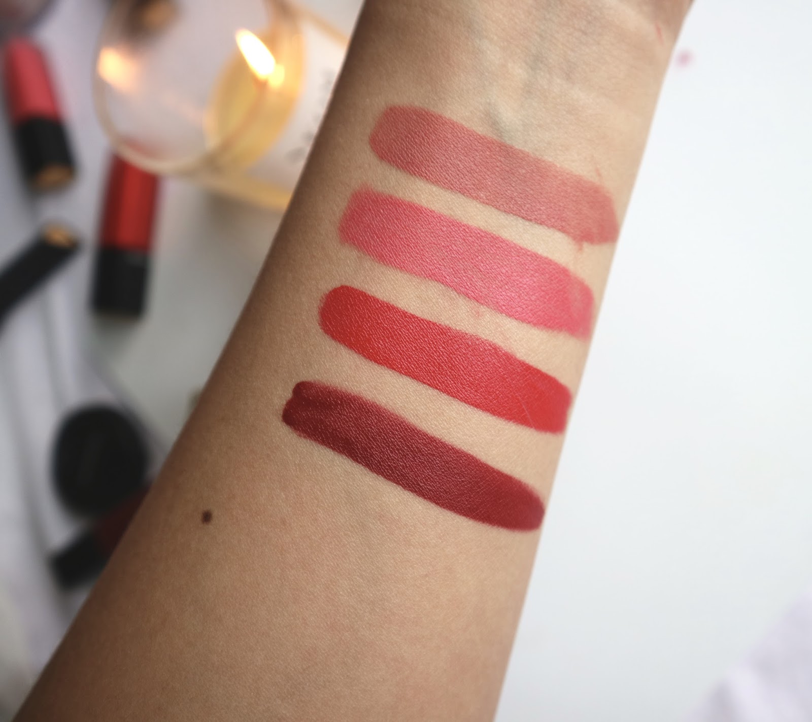 Chanel Rouge Allure Ink 140, 142, 148, 154, Review & Swatches