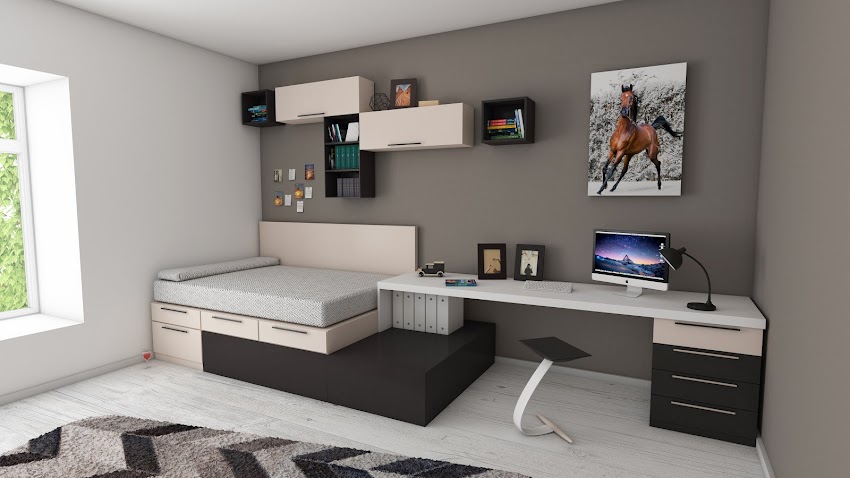 Apartment Bed Bedroom Book Shelves Apartment Bed Bedroom Book Shelves