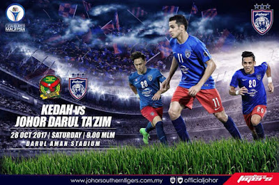 Live Streaming Kedah vs JDT FC Liga Super 28 Oktober 2017