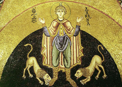 1.4.4. Les Saints anciens - Page 2 Daniel-lions-mosaic