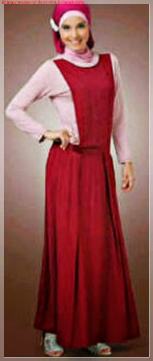 Gambar  model baju  gamis  modern wanita muslimah  