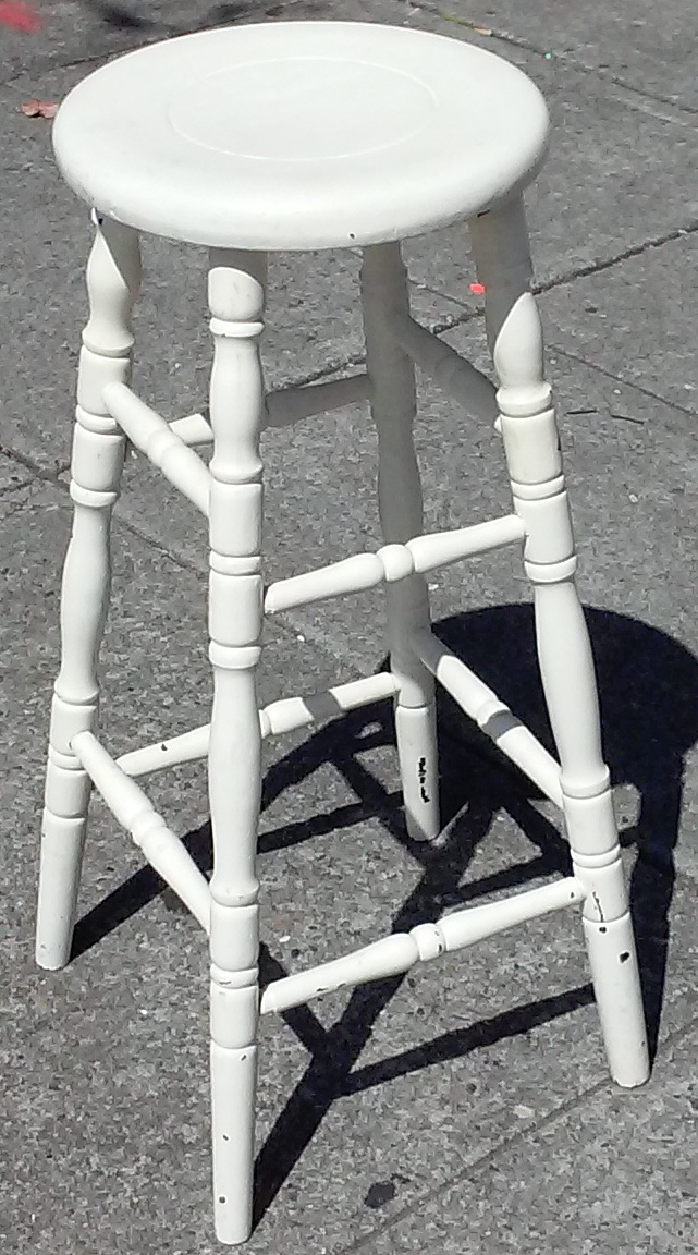 UHURU FURNITURE & COLLECTIBLES SOLD White Shabby Chic Bar Stool 25