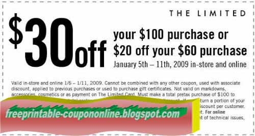 The limited printable coupons