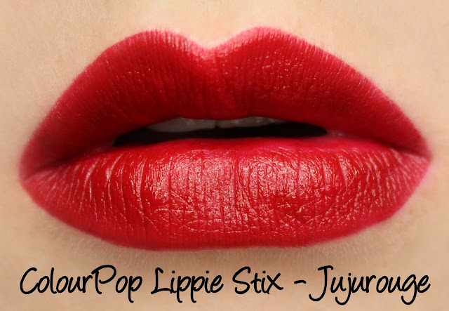 ColourPop Lippie Stix - Jujurouge Swatches & Review