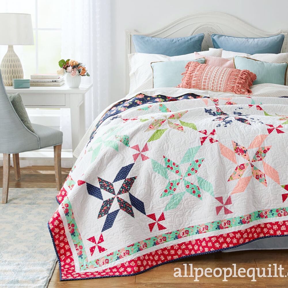 American Patchwork & Quilting June 2019 Issue Fresh Spin Quilt
