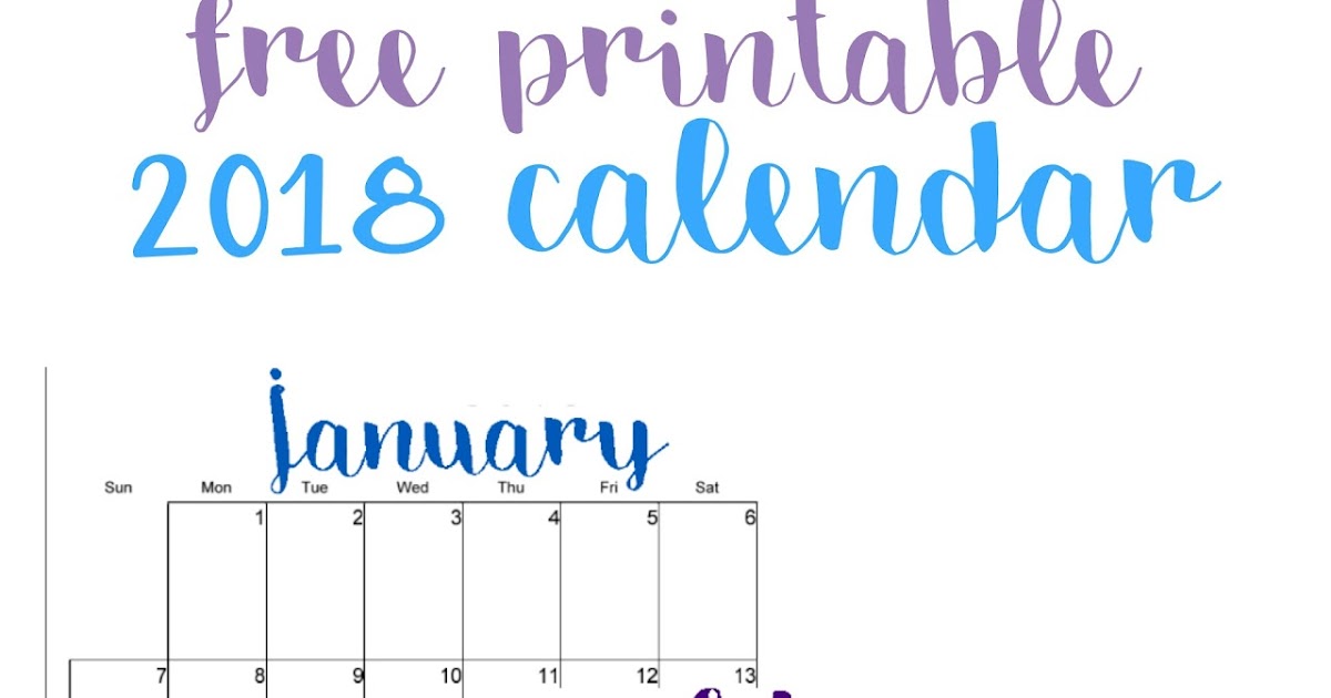 vertical calendar 2018