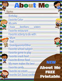My Fashionable Designs: FREE Printable: Girl Scouts About Me