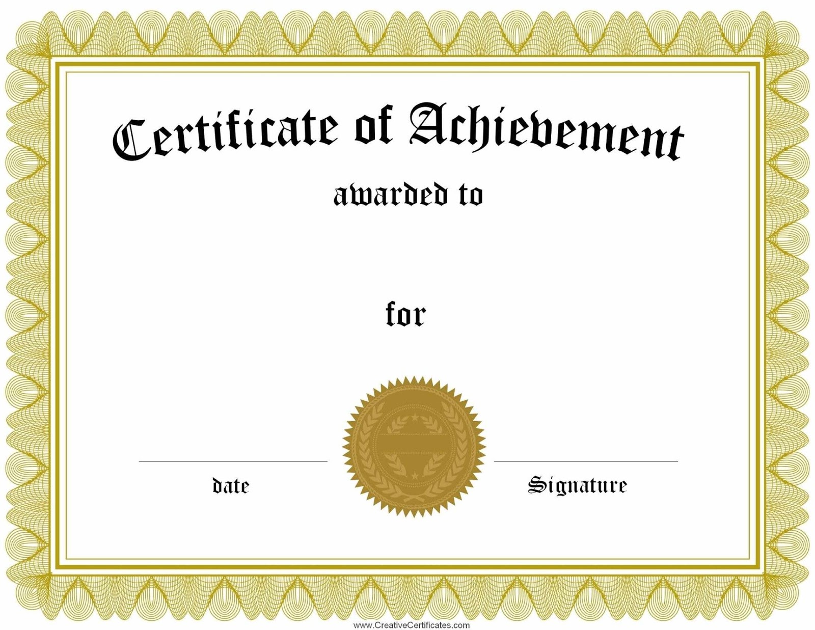 Certificate Of Recognition Word Template