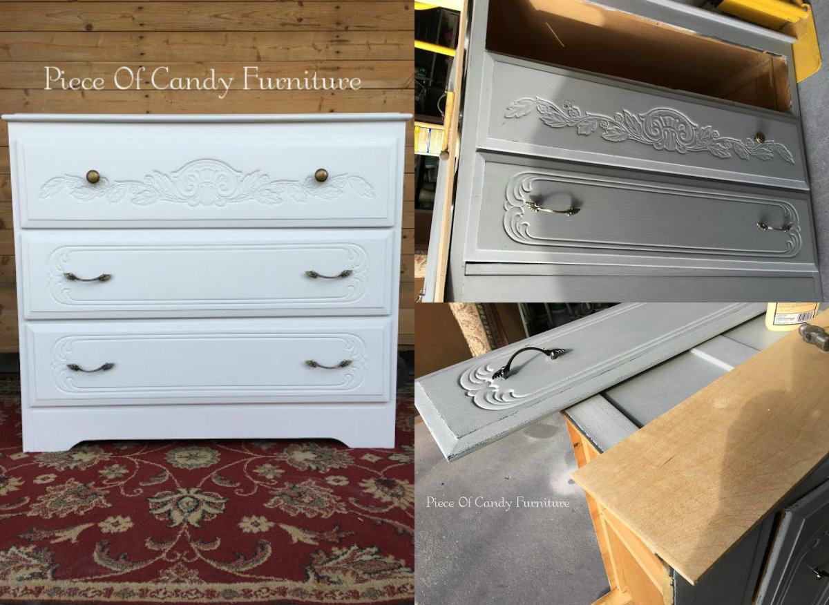 Piece Of Candy Furniture Antique Dresser Painted Clean White....