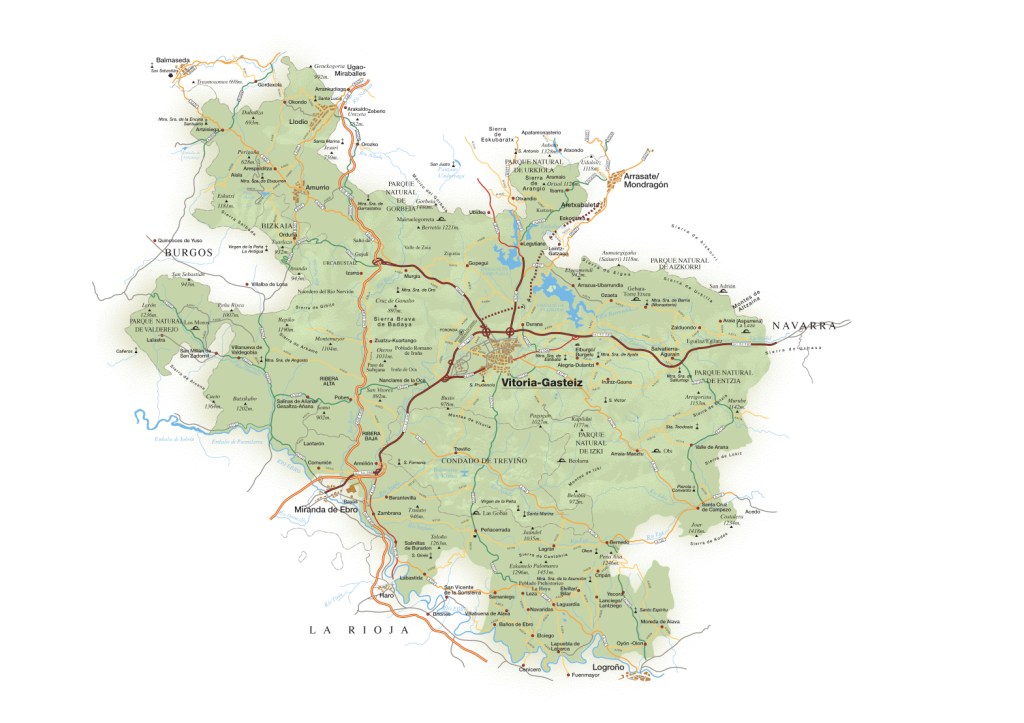 Alava Mapa Ciudad de la Región | España mapa de la ciudad