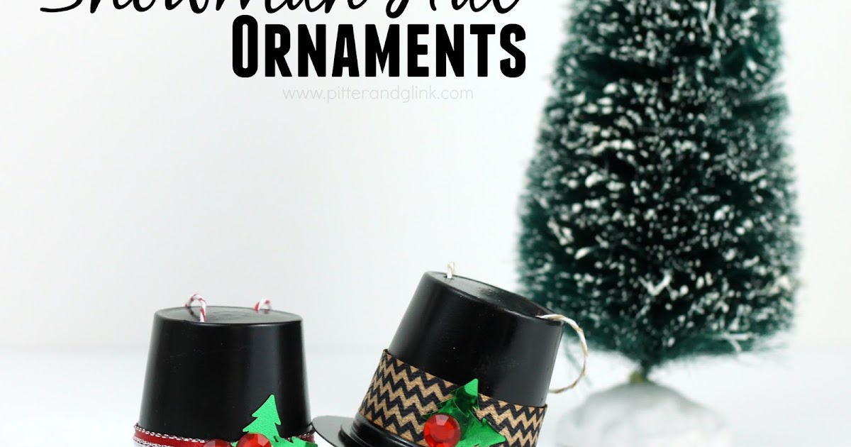 PitterAndGlink: Recycled K-Cup Snowman Hat Ornaments