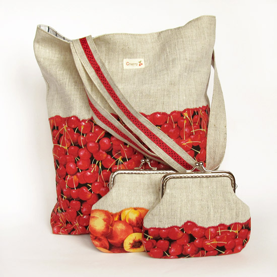 Bag Cherries and purse, фруктовый комплект