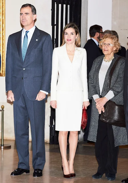 King Felipe VI of Spain, Queen Letizia of Spain attended the meeting of the Board of Patronage of the Prado Museum at Museo del Prado