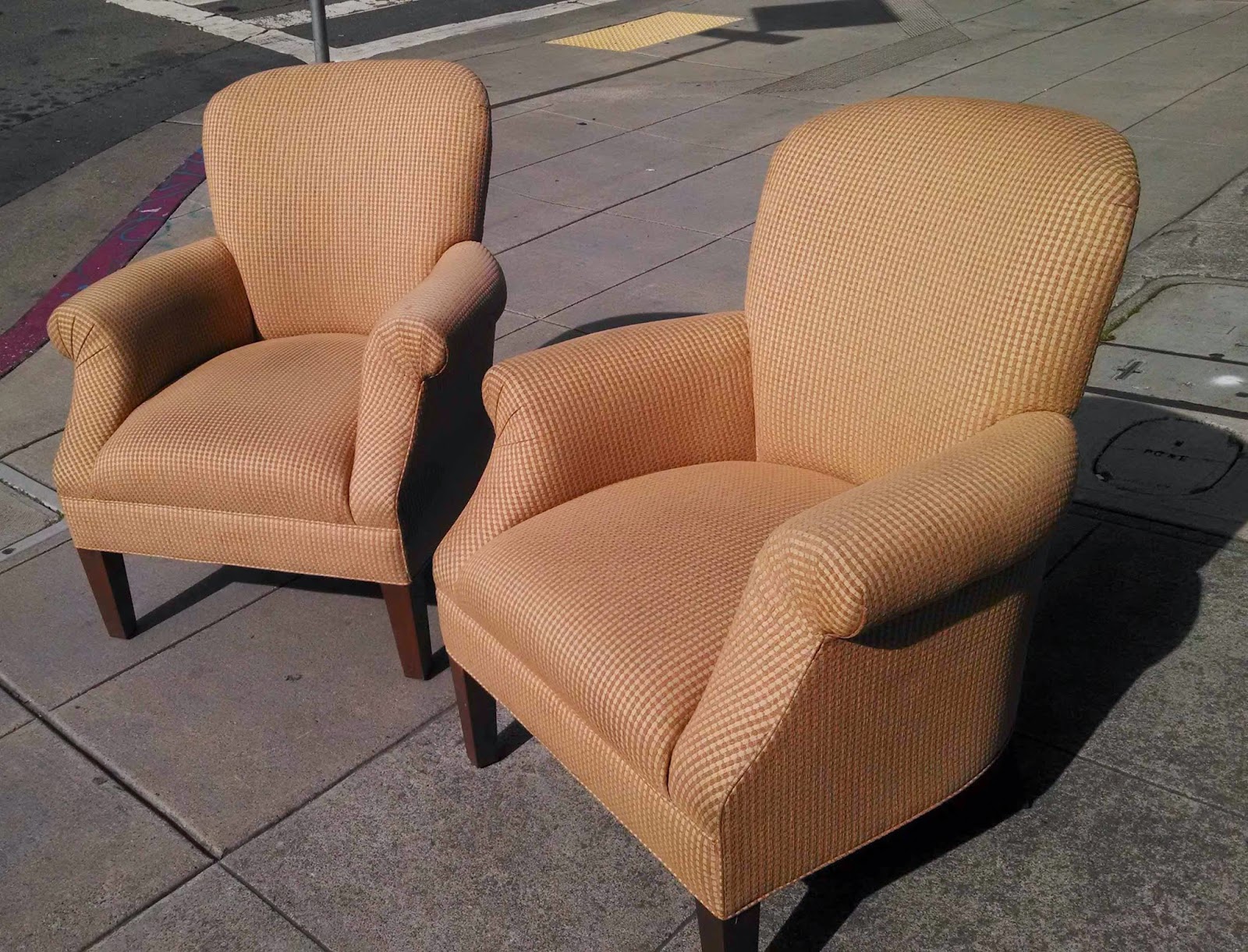 UHURU FURNITURE & COLLECTIBLES SOLD Pair of Firm Armchairs 50 & 30