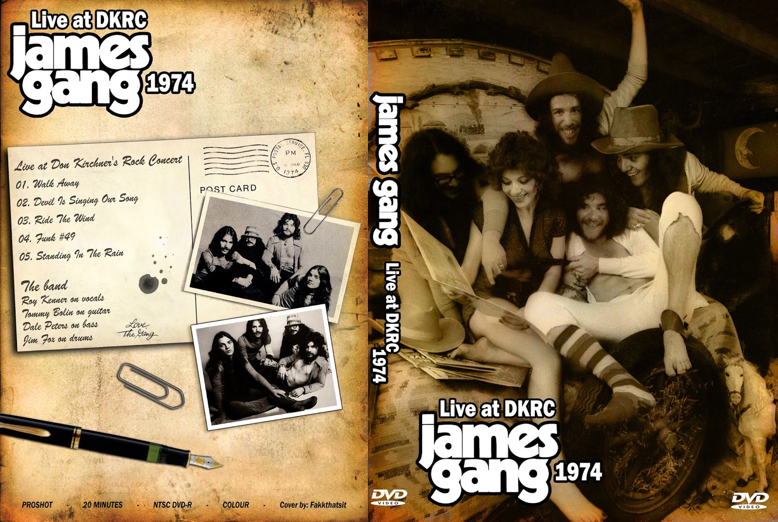 Bootleg DVD By Deer 5001 Jame Gang 1974 Live at DKRC