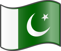 Pakistan wavy flag — WikiProject Nuvola, in the public domain