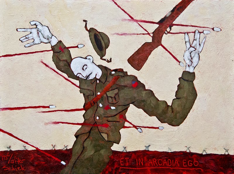 The Artist as Soldier as Egon Schiele as St Sebastian