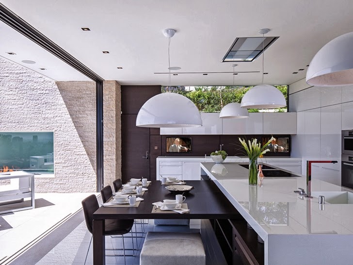 Kitchen in Perfect modern mansion in Beverly Hills